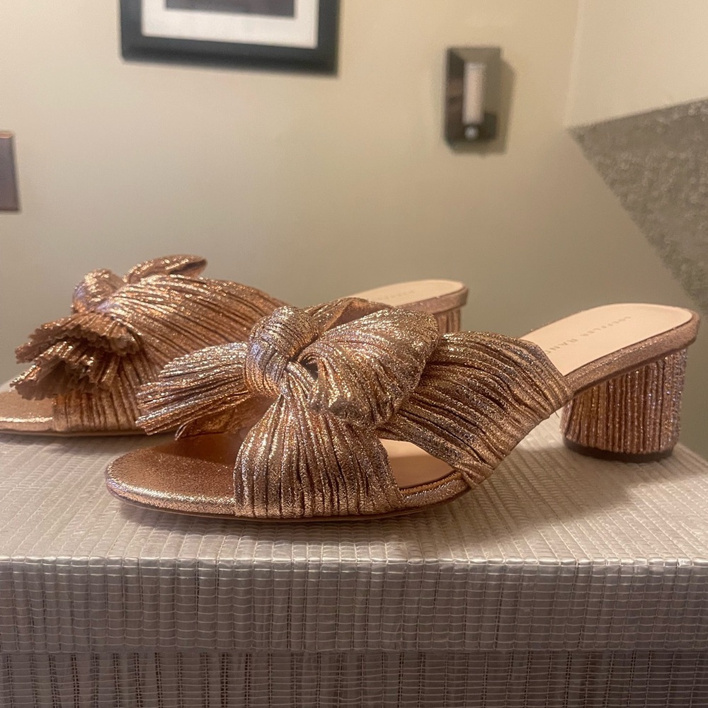Loeffler Randall Emilia Pleated Knot Mules SZ 9